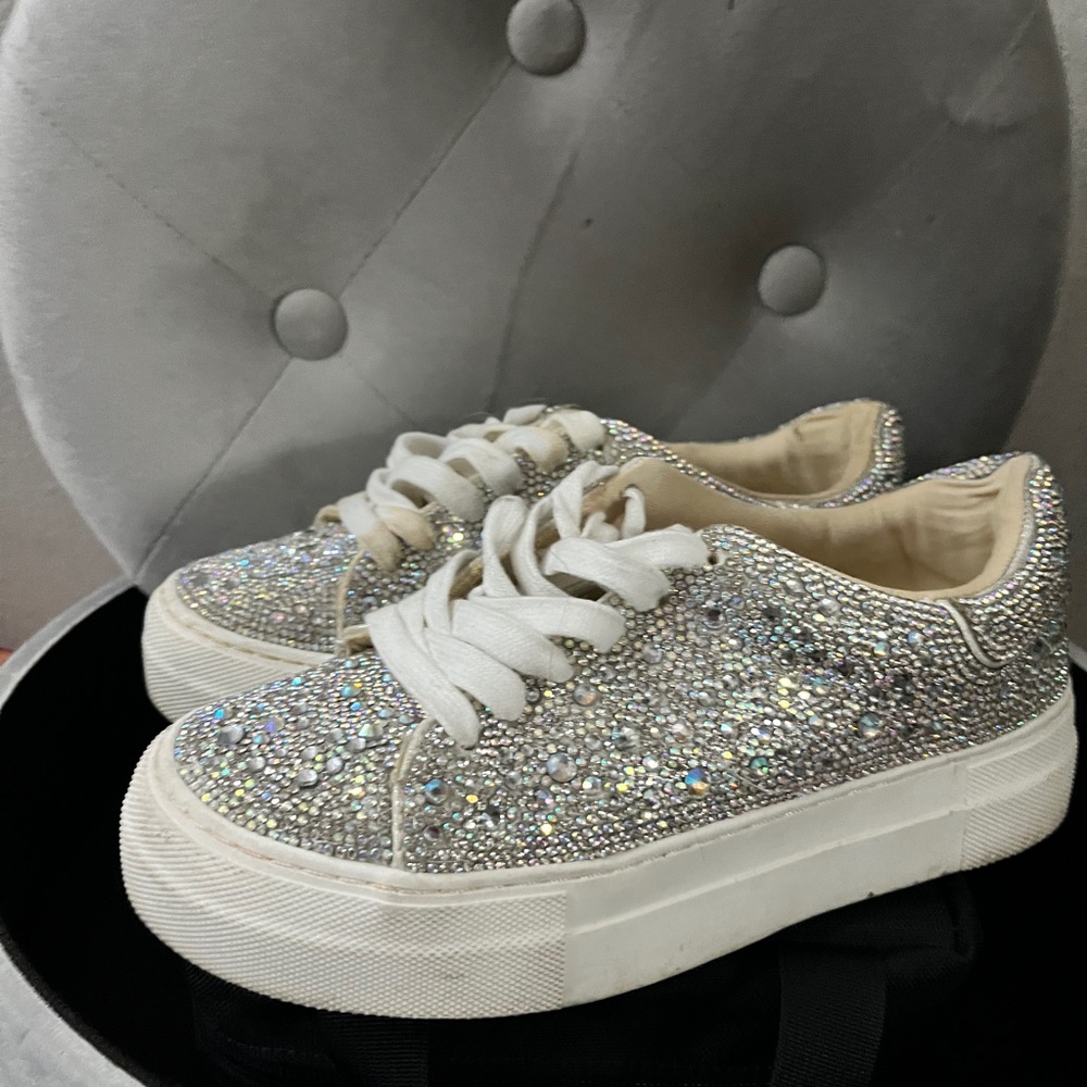 Betsey Johnson Rhinestone Sneakers